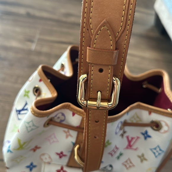 Louis Vuitton Monogram Multicolor Blanc Petite Noe Bucket Bag - Picture 6 of 9